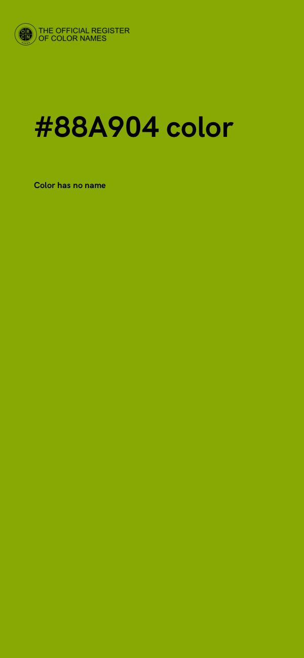 #88A904 color image