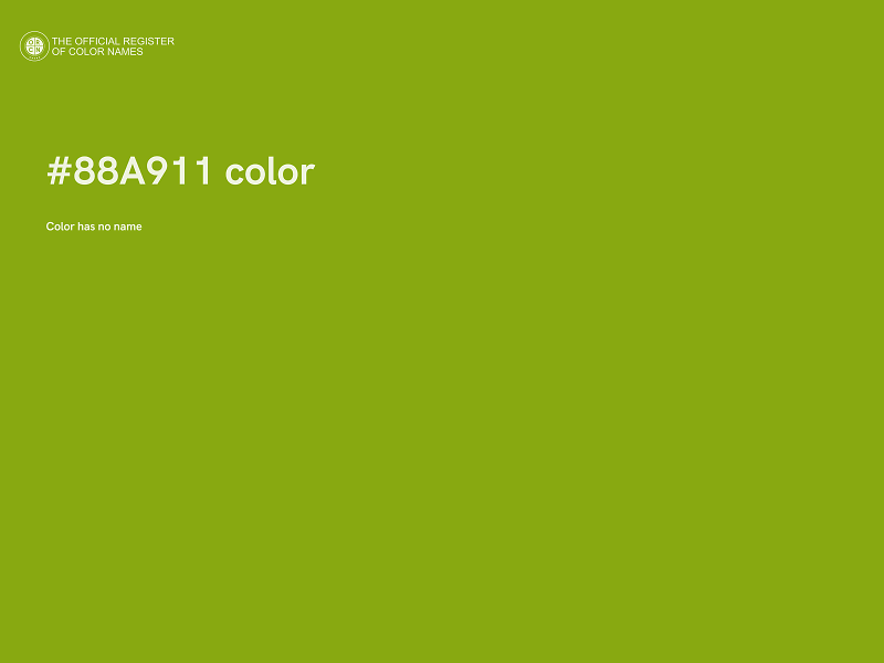 #88A911 color image