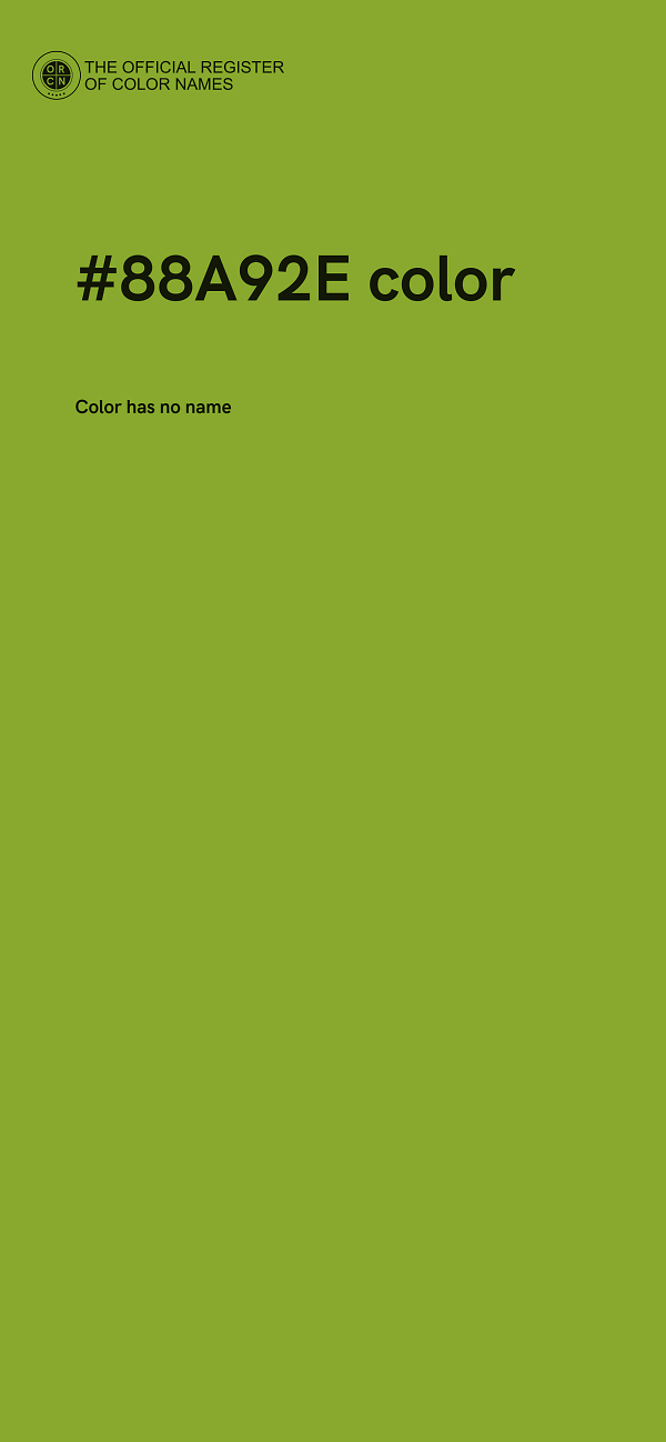 #88A92E color image