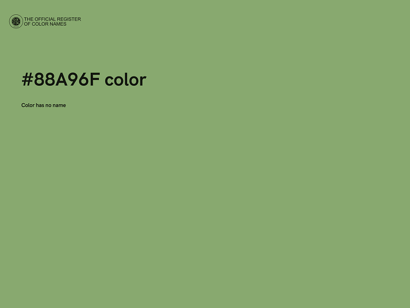 #88A96F color image
