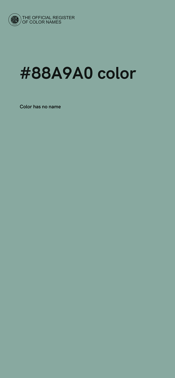 #88A9A0 color image