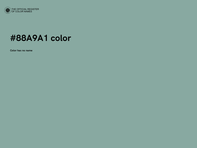 #88A9A1 color image