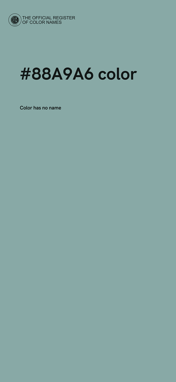 #88A9A6 color image