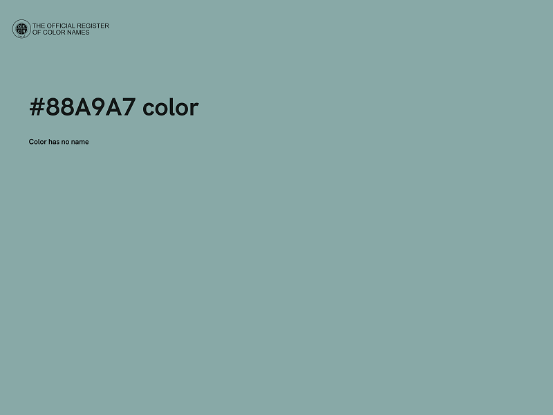 #88A9A7 color image