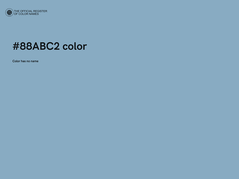 #88ABC2 color image