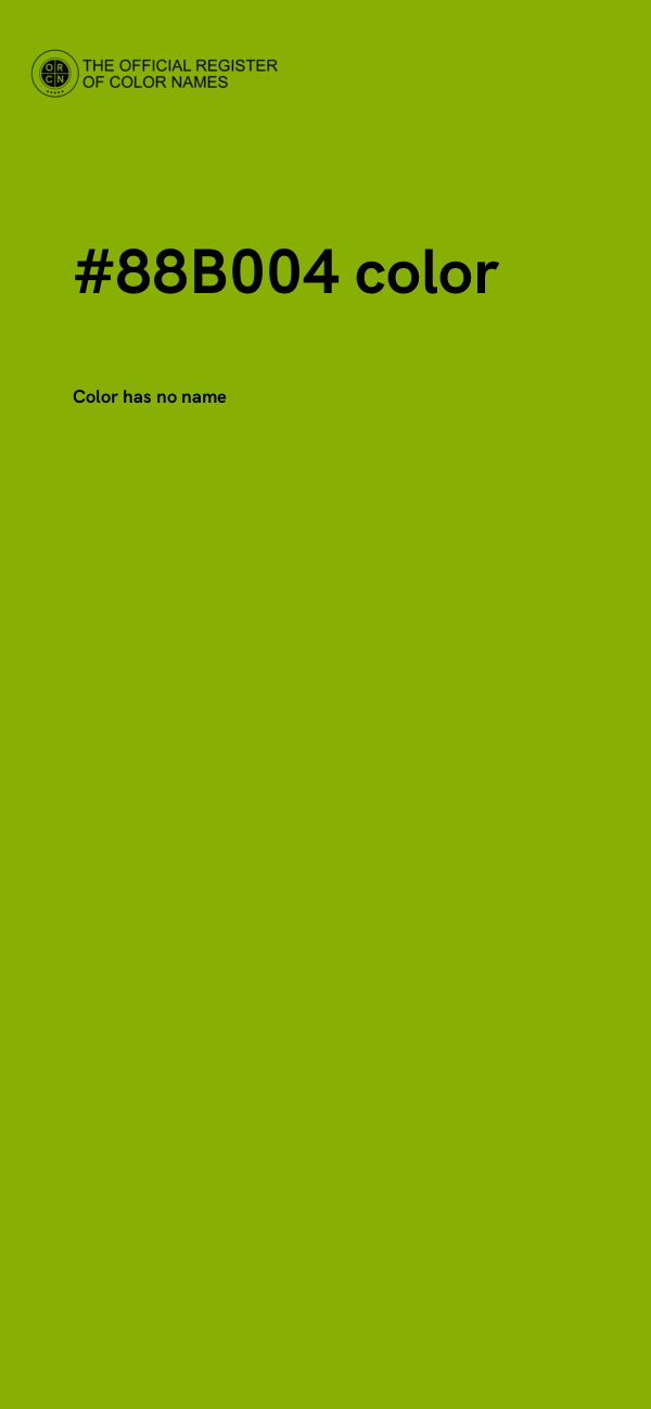 #88B004 color image