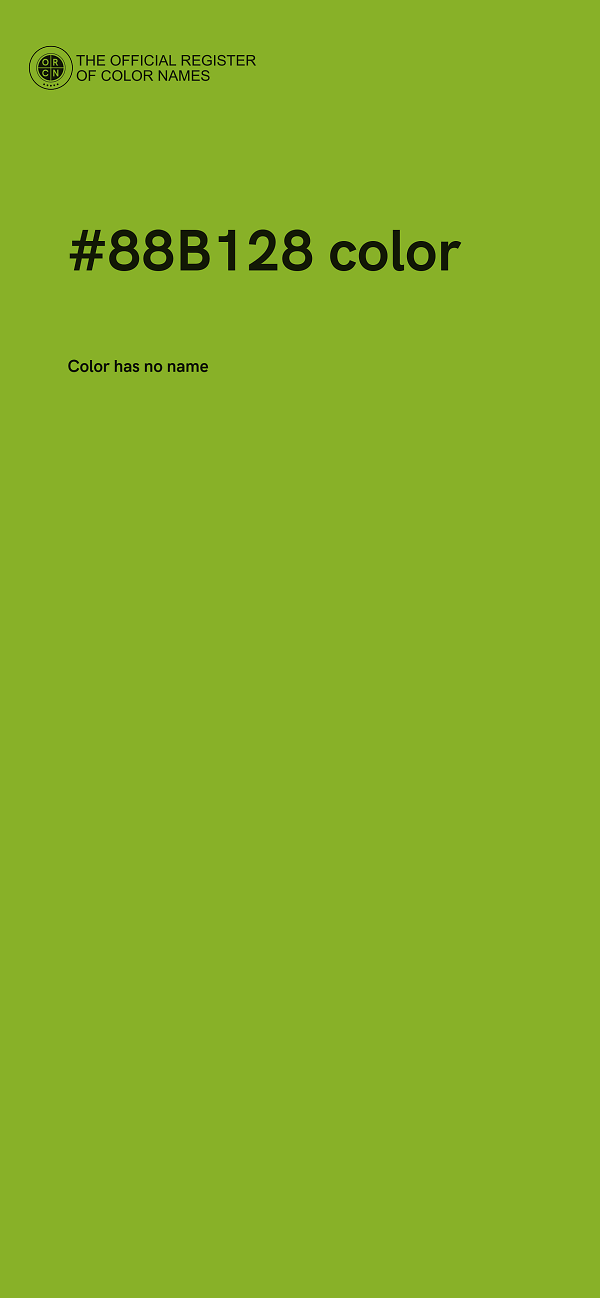 #88B128 color image