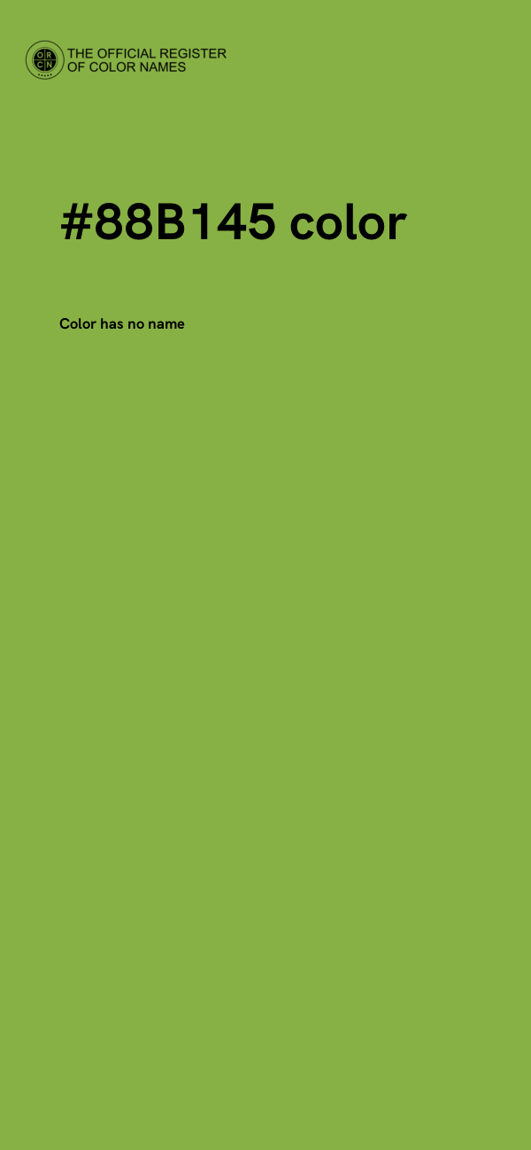 #88B145 color image