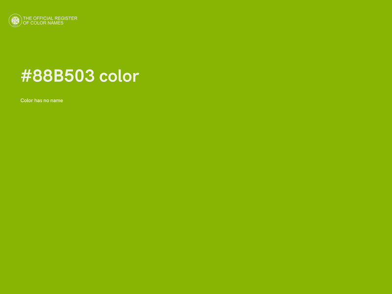 #88B503 color image