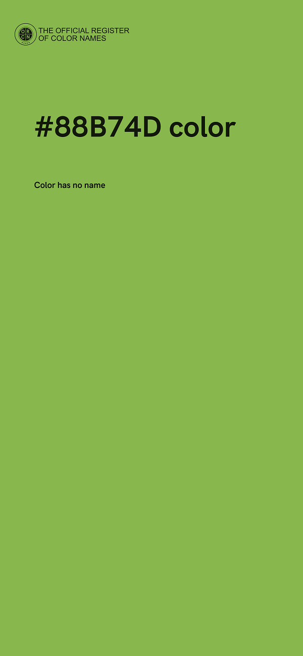 #88B74D color image