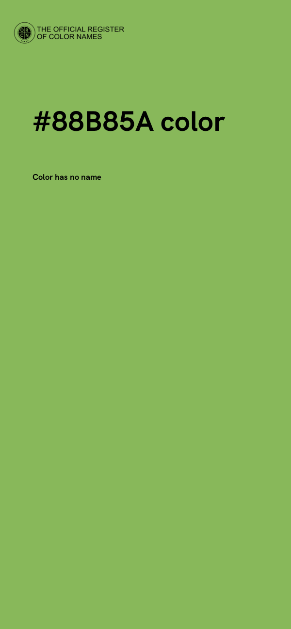 #88B85A color image