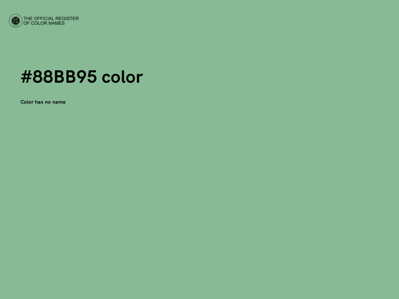 #88BB95 color image