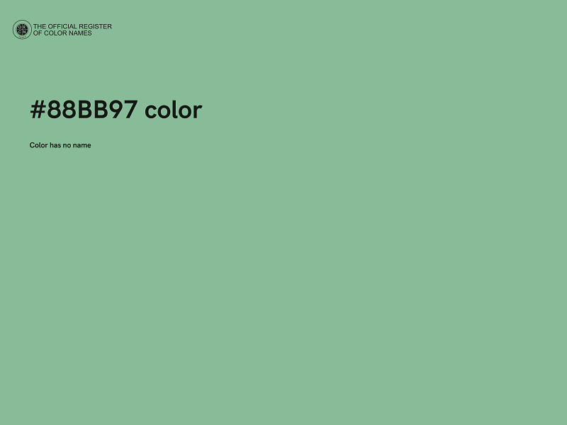 #88BB97 color image