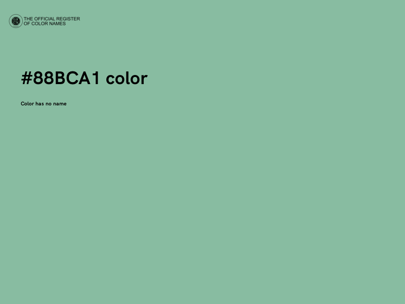 #88BCA1 color image