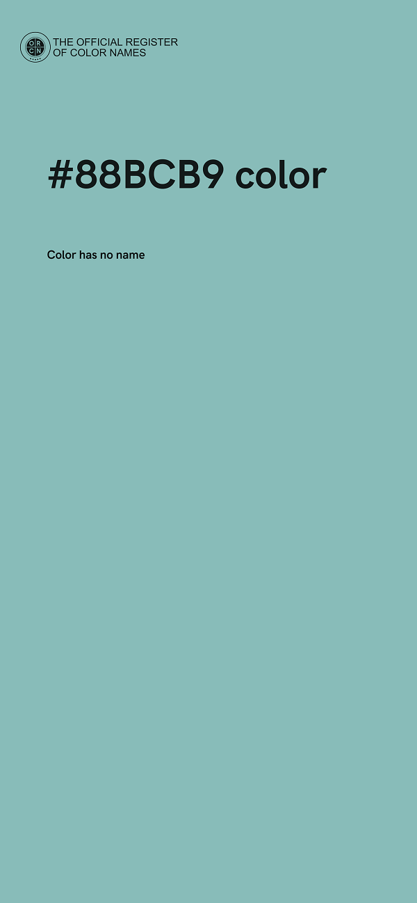 #88BCB9 color image
