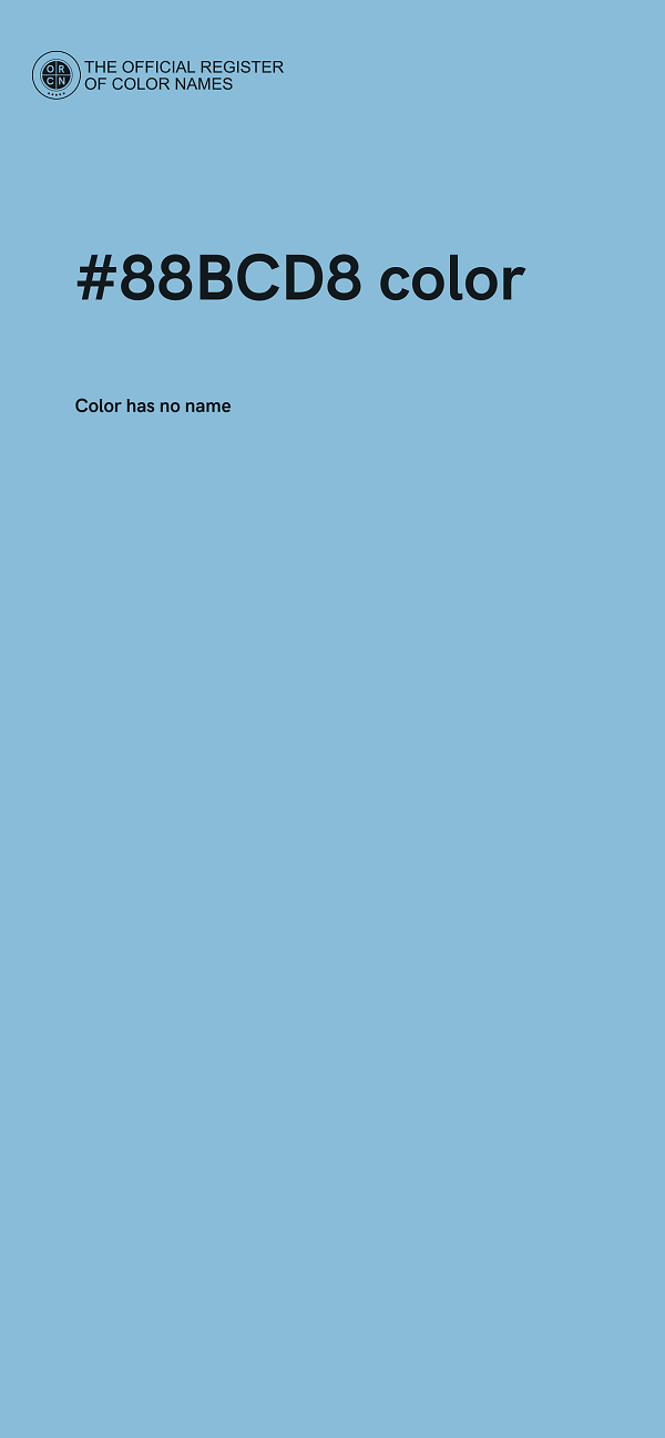 #88BCD8 color image