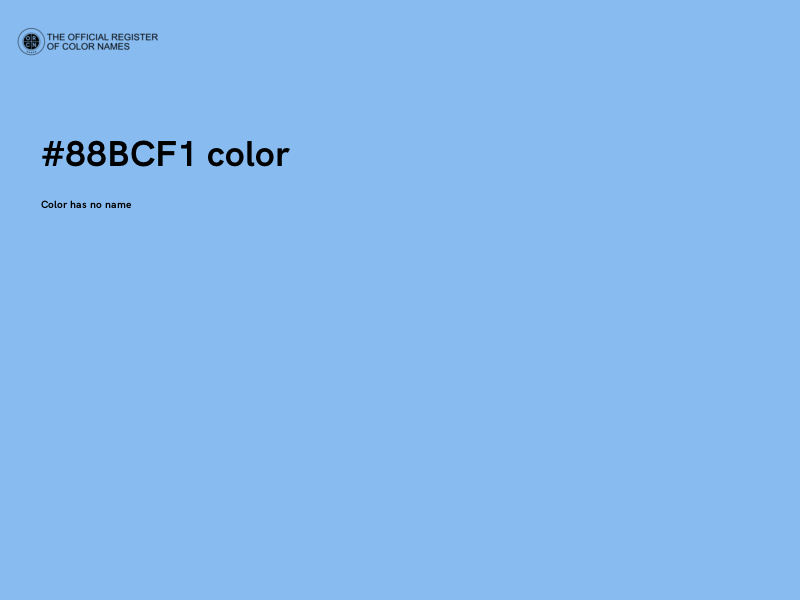 #88BCF1 color image