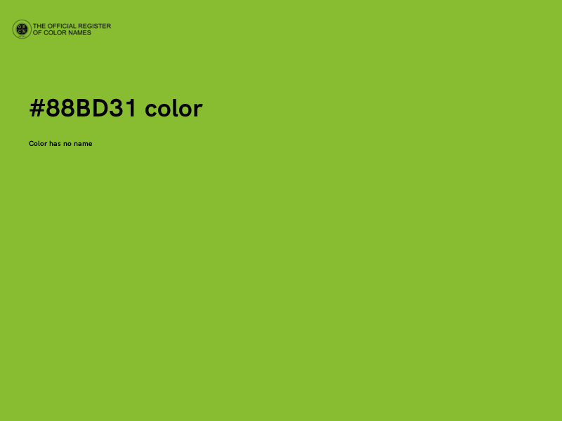 #88BD31 color image