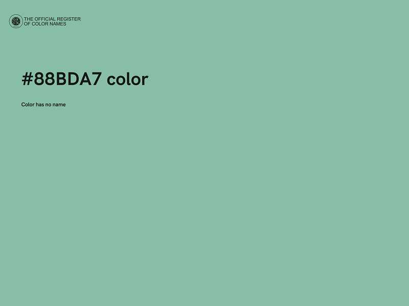 #88BDA7 color image