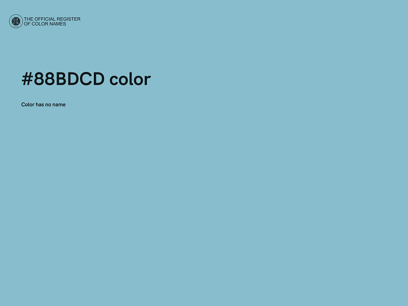 #88BDCD color image