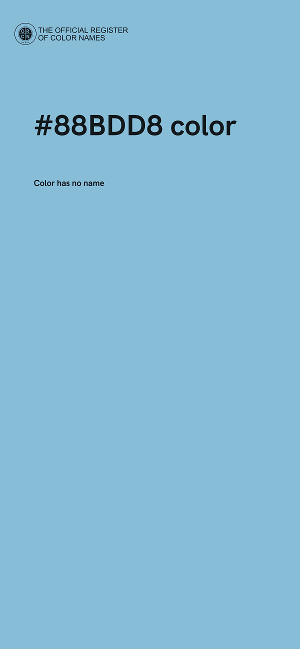 #88BDD8 color image