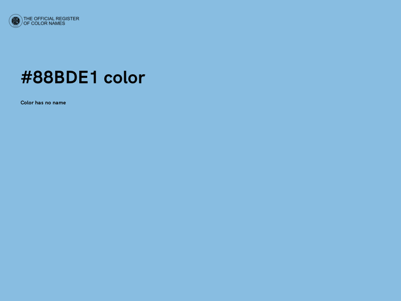 #88BDE1 color image