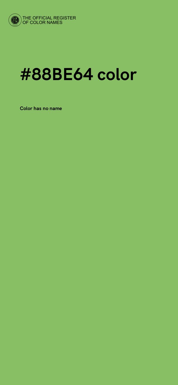 #88BE64 color image