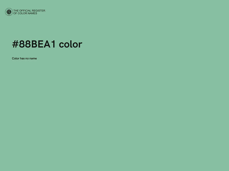 #88BEA1 color image