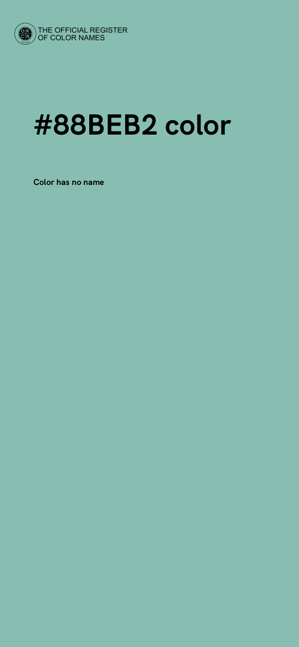#88BEB2 color image