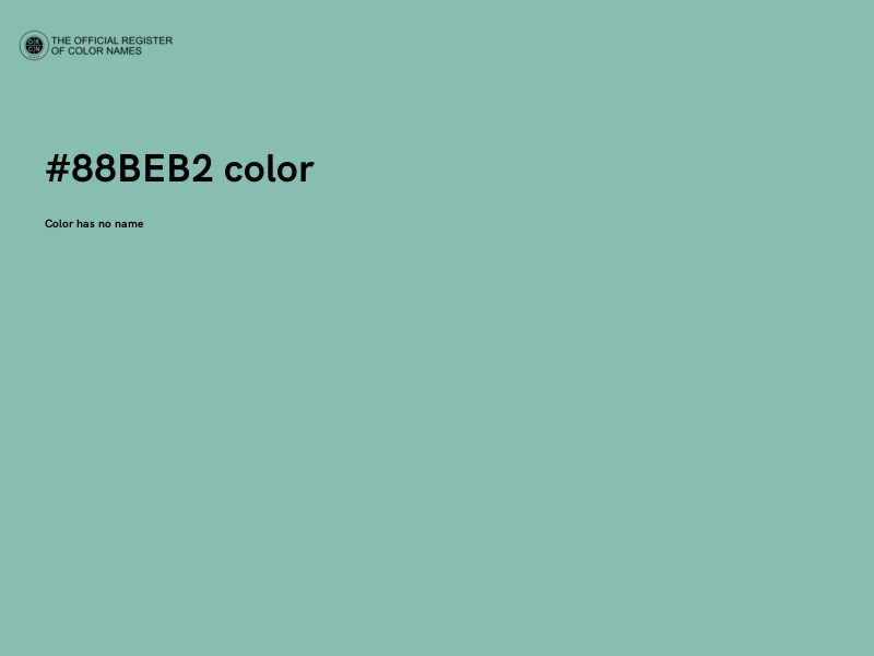 #88BEB2 color image