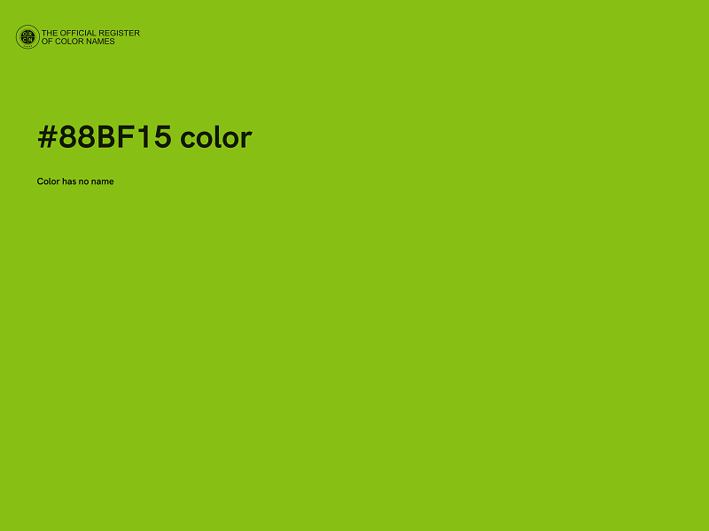 #88BF15 color image