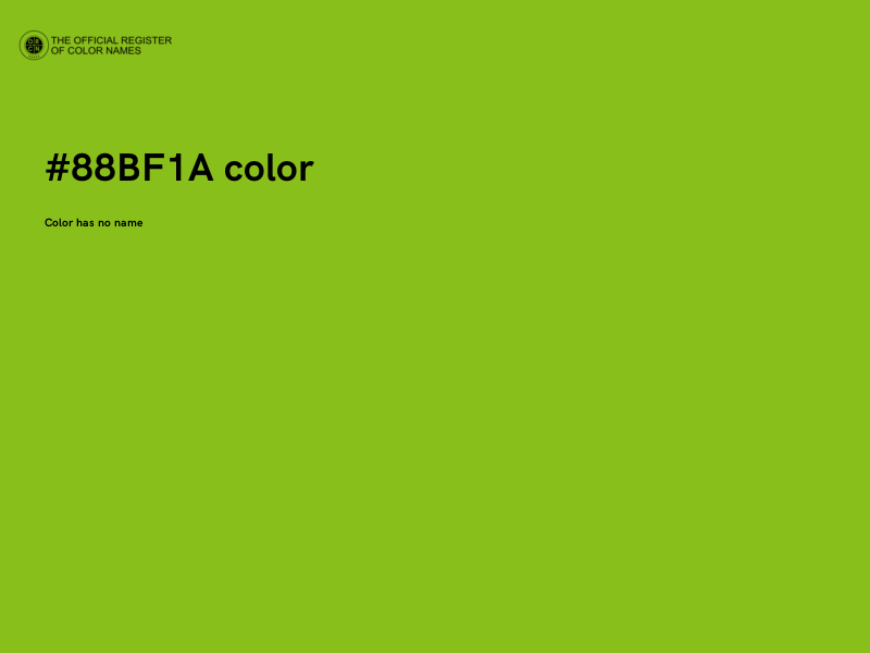 #88BF1A color image