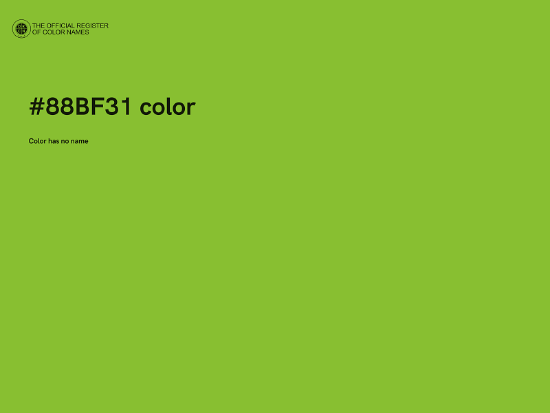 #88BF31 color image