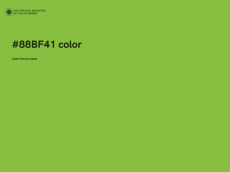 #88BF41 color image