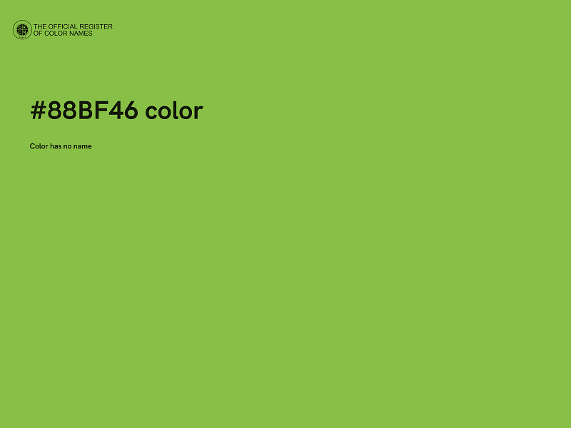 #88BF46 color image