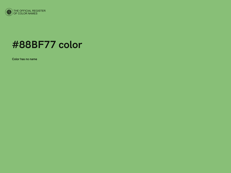 #88BF77 color image