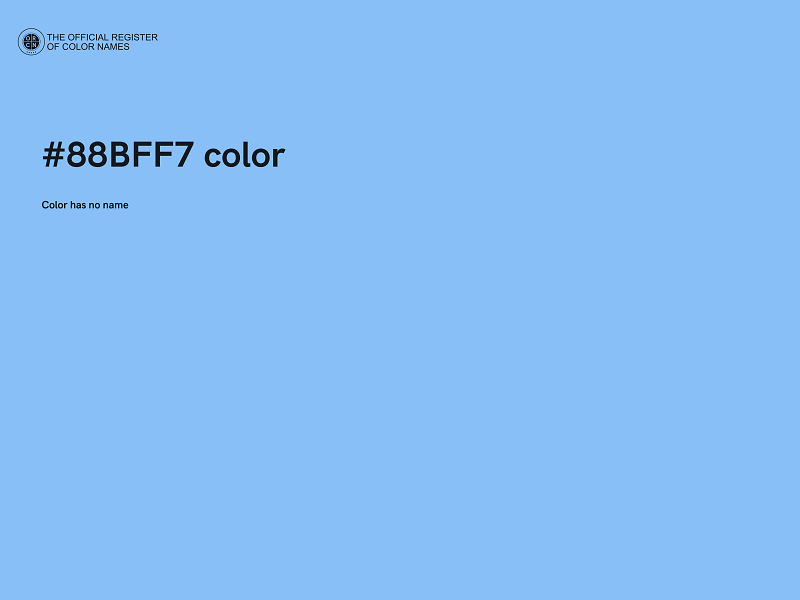 #88BFF7 color image