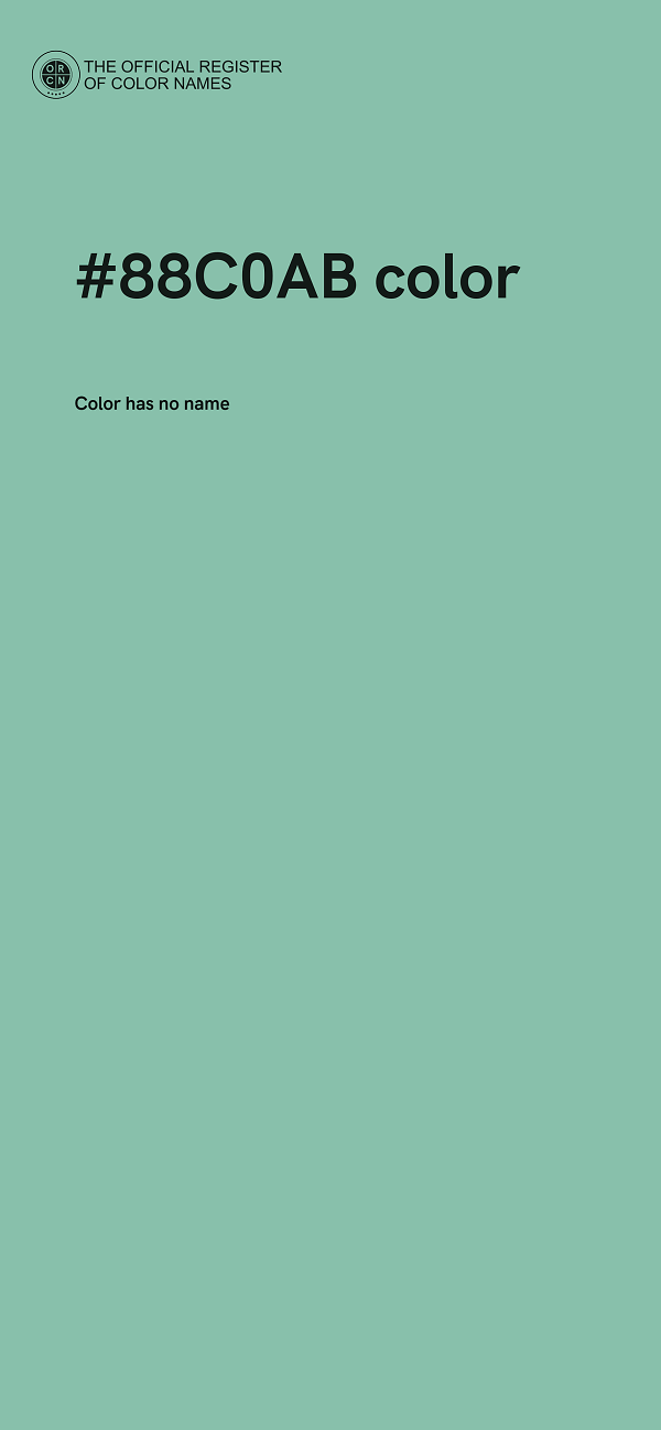 #88C0AB color image