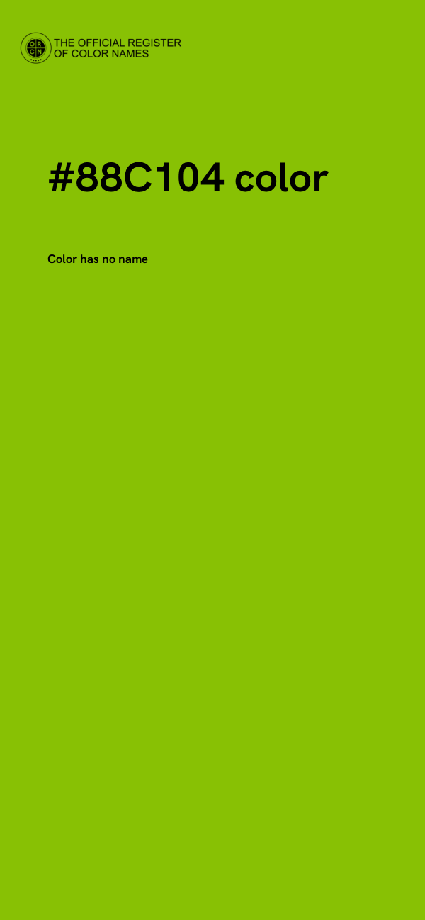 #88C104 color image