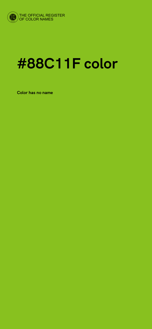 #88C11F color image