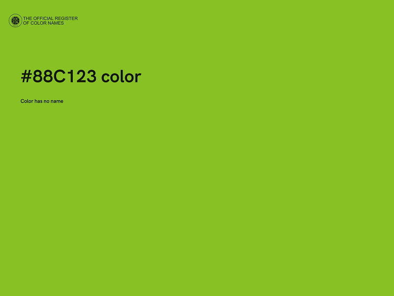 #88C123 color image