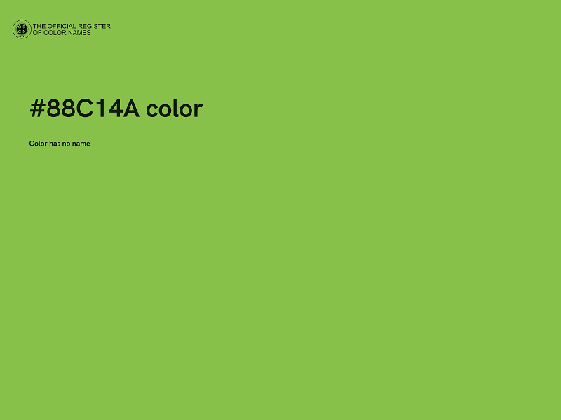 #88C14A color image