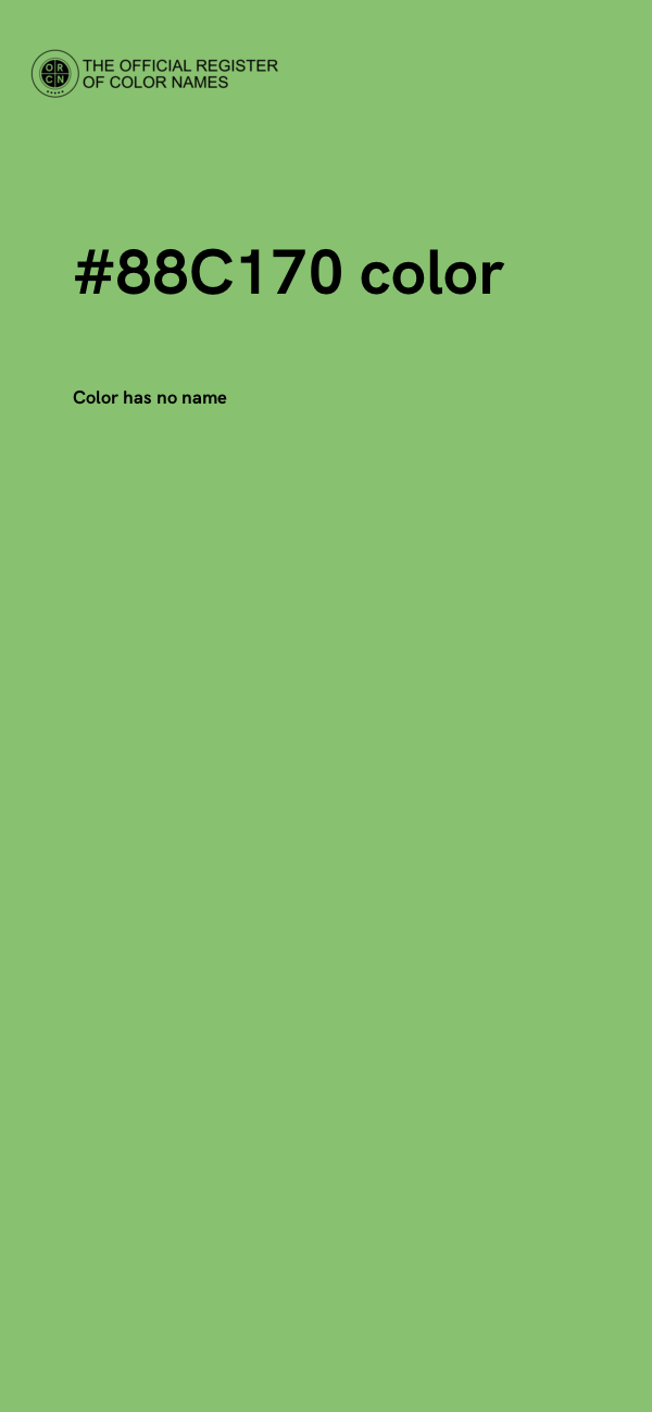 #88C170 color image