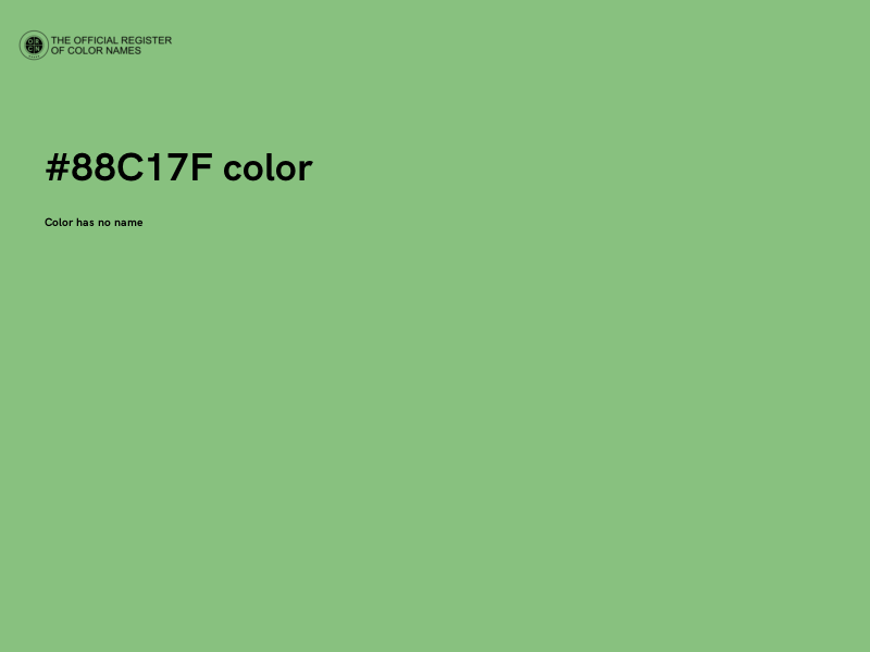 #88C17F color image