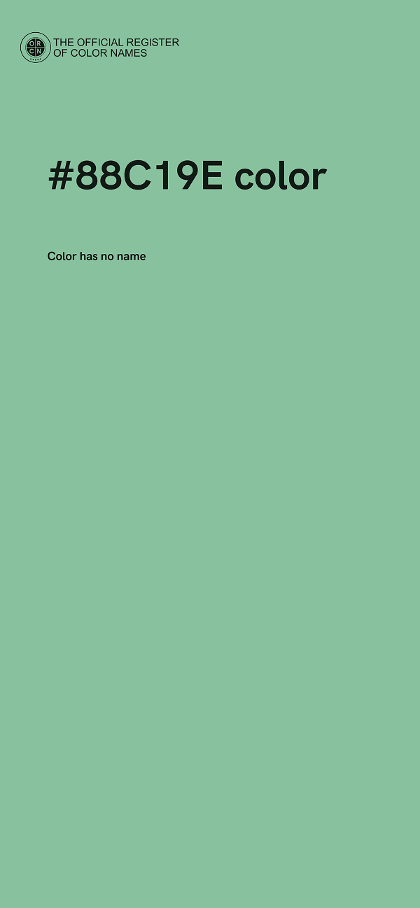 #88C19E color image