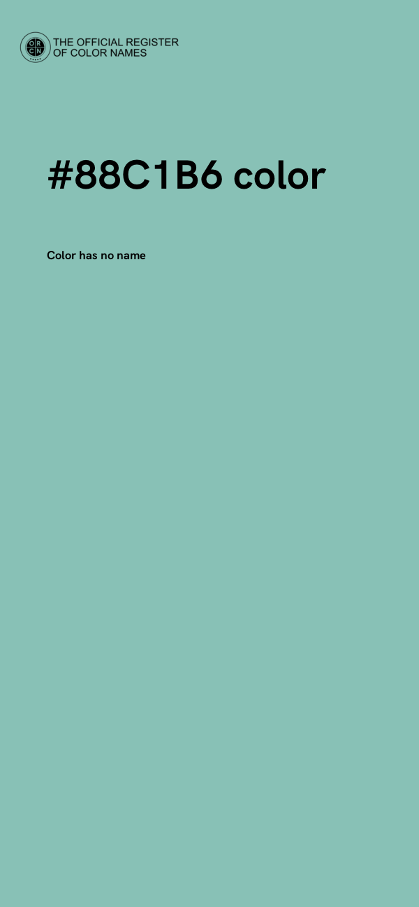 #88C1B6 color image