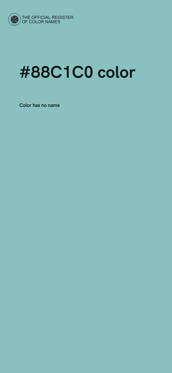 #88C1C0 color image