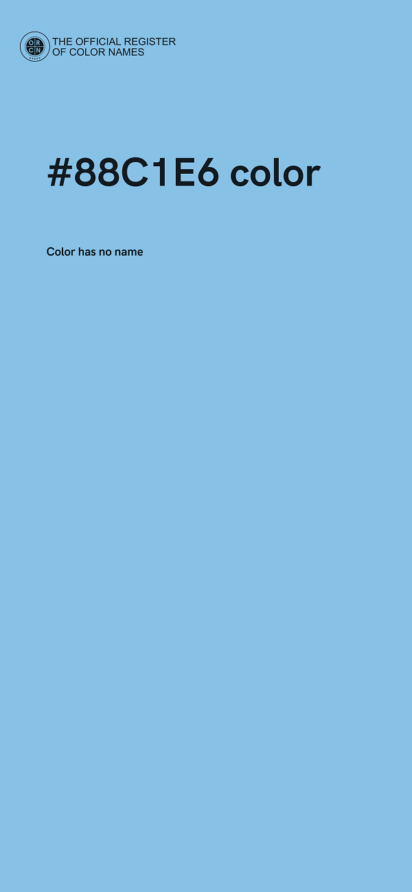 #88C1E6 color image