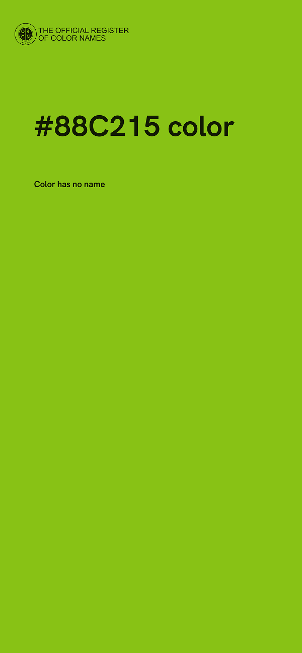 #88C215 color image