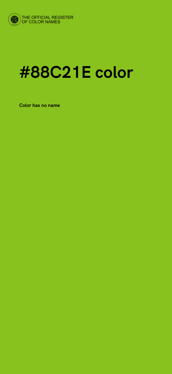#88C21E color image